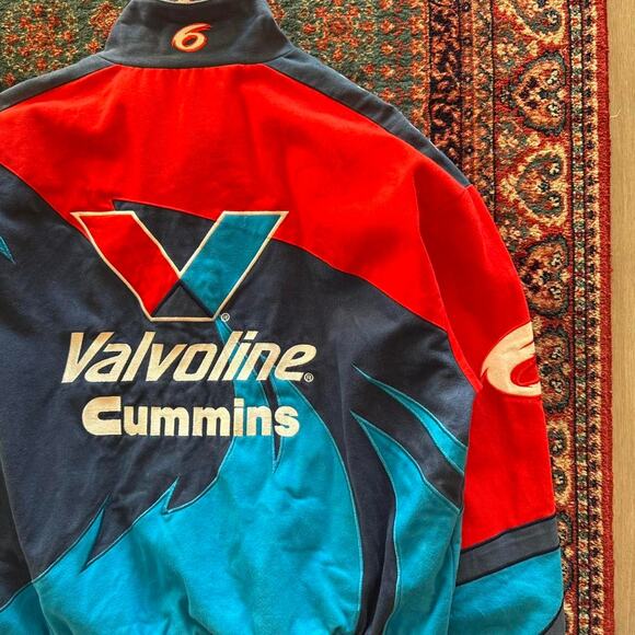 Vintage 90s Mark Martin Valvoline Cummins Roush Racing NASCAR Jacket Size Medium - Picture 8 of 8